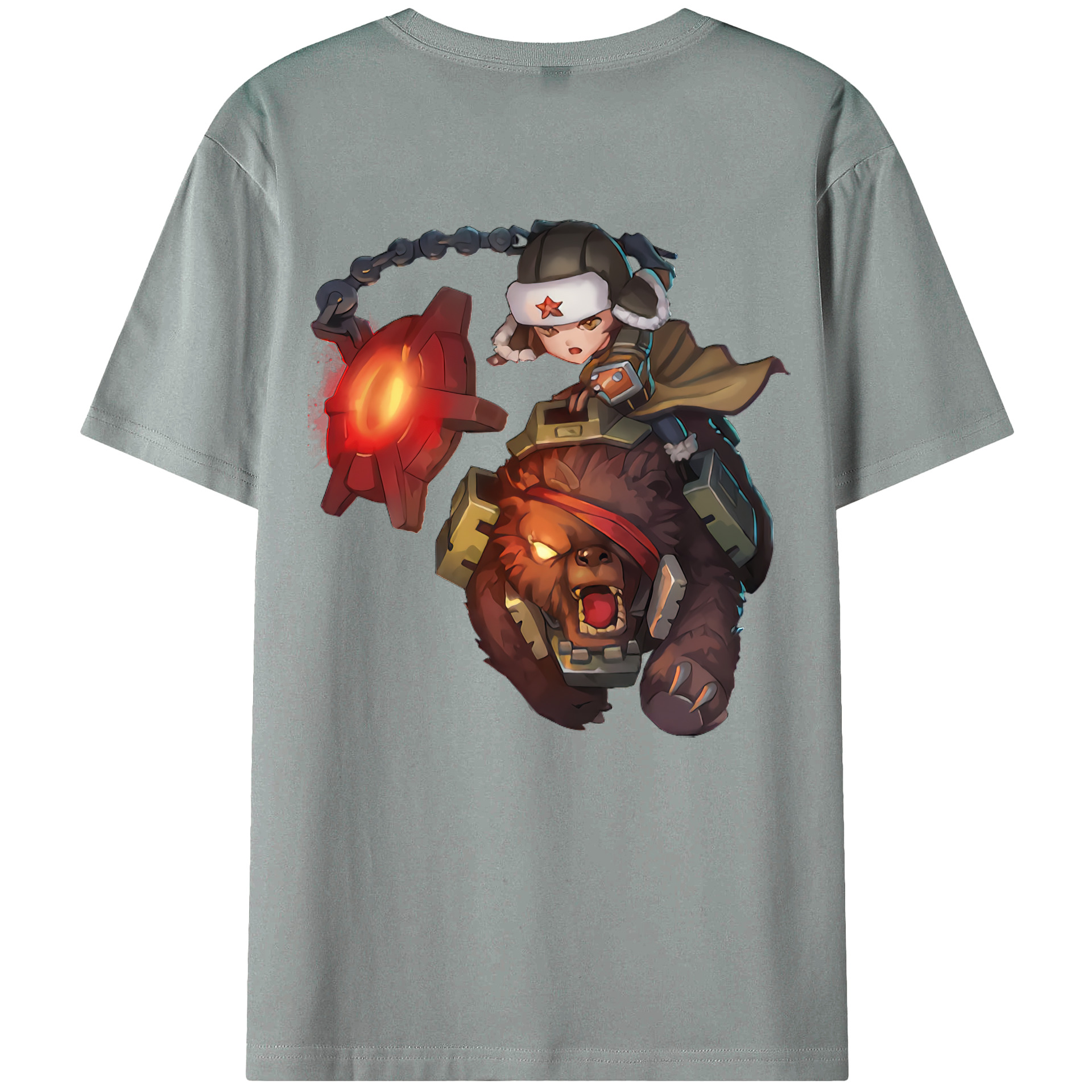 （画像用） リーグ・オブ・レジェンド League of Legends LOL 綿100％ メンズ半袖Tシャツ（バックプリント） 通気性